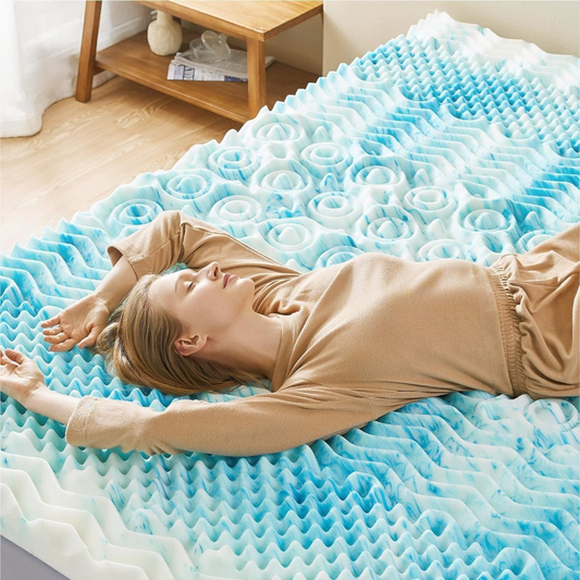 Cooling Egg Crate Memory Foam Mattress Topper