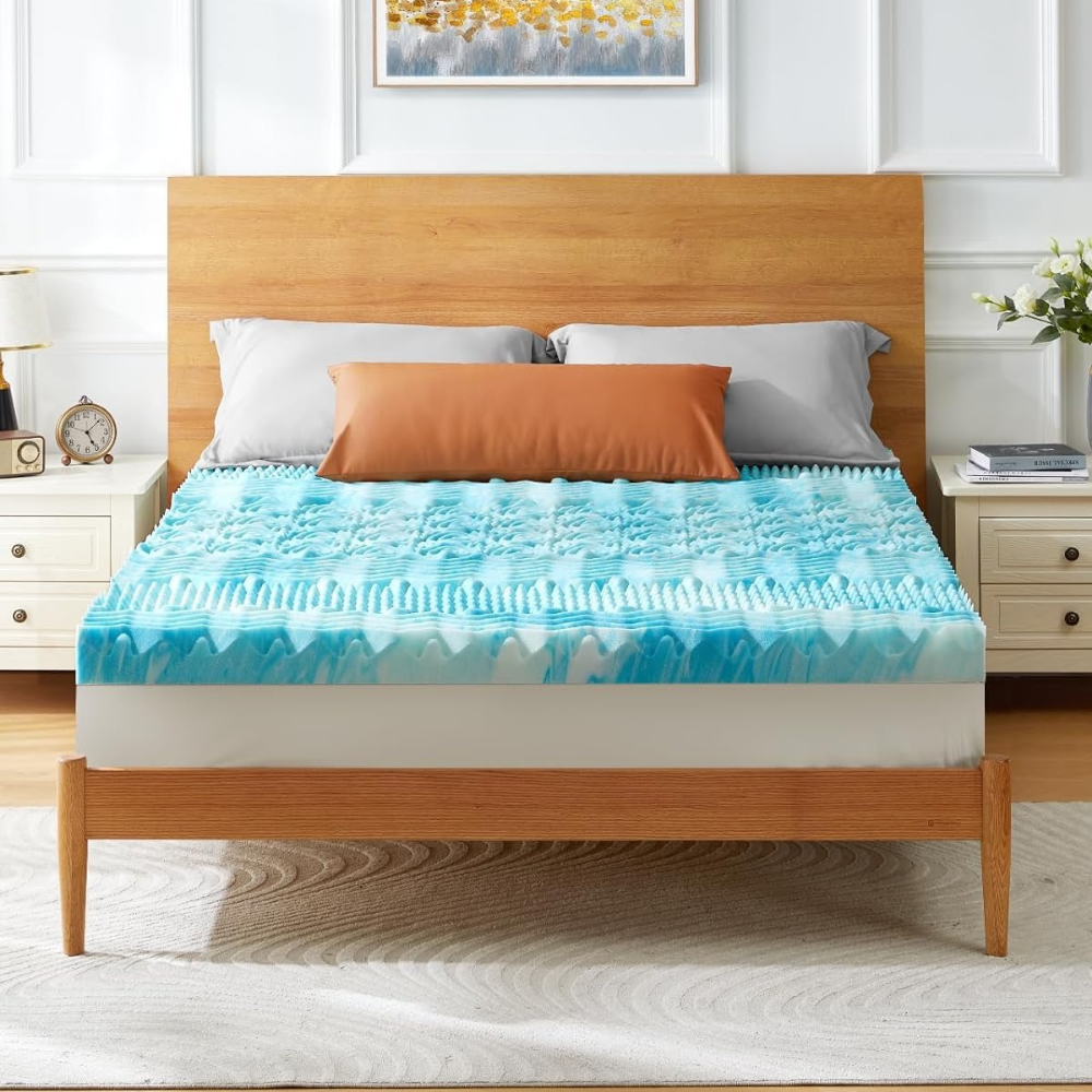 Cooling Egg Crate Memory Foam Mattress Topper