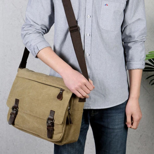 Mens Canvas Satchel Messenger Sling Bag
