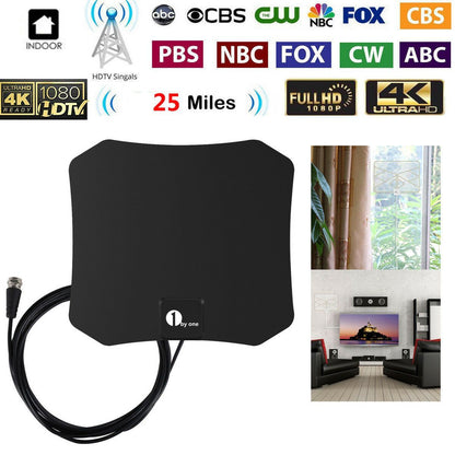 Indoor HDTV Antenna with Amplified Reception
