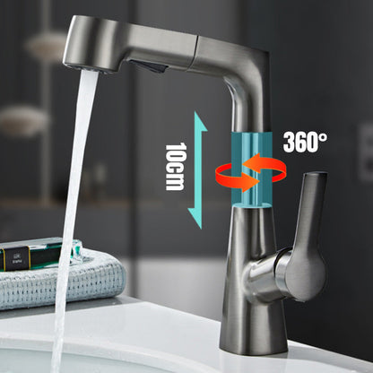 Single-Hole Basin Tap With Pull-Out Spray Head