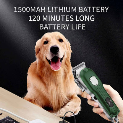 Professional Dog Hair Clipper All Metal Rechargeable