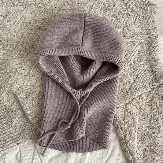Knitted Hooded Balaclava Hat Neck Warmer